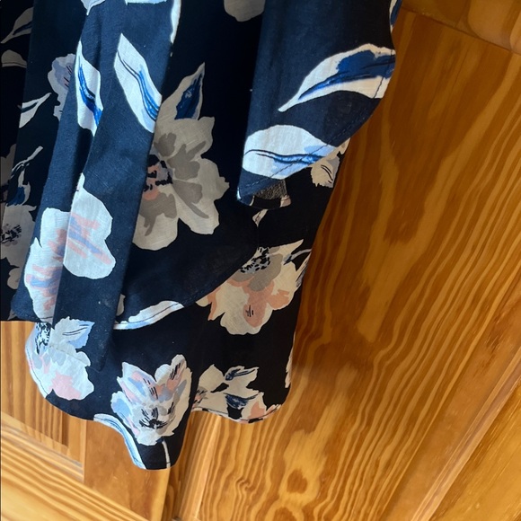 Banana Republic Navy Floral Spaghetti Strap Dress - Size 12 - Picture 4 of 10